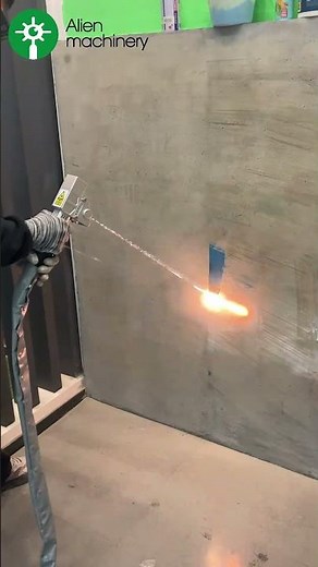 See how continuous lasers can quickly "strip away" large areas of graffiti!