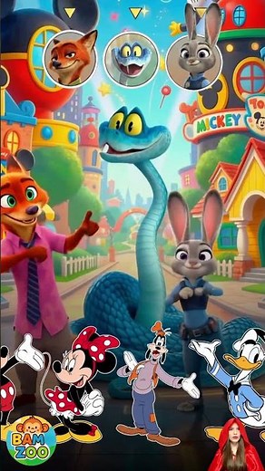 Zootopia Nick, Judy y Gary en el Mundo de Mickey Mouse #zootopia2 #zootopia #mickeymouse #mickey