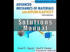 Solution Chapter 2 of Advanced Mechanic of Material and Applied Elastic 5 edition (Ugural & Fenster)