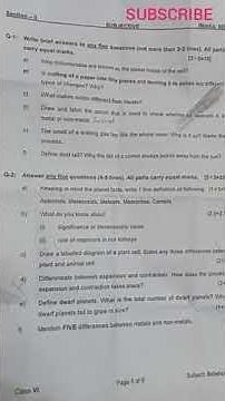 Science Paper Class VI || APSACS EXAMS || PAST PAPERS || #apsacs #pastpapers @APS509