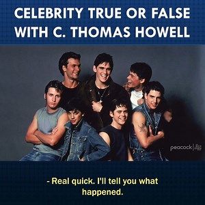 150K views · 1K reactions | C. Thomas Howell Confirms 'The Outsiders' Poster Looks Like This Because of a Joke? | Celebrity True or False  | The Rich Eisen Show | Facebook