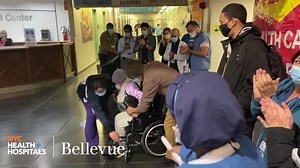 8.7K views · 177 reactions | NYC Health + Hospitals/Bellevue discharged and hosted a clap-out for a patient with the longest time on extracorporeal membrane oxygenation (ECMO) - 52 days! She was also Bellevue's first female patient put on ECMO for COVID-19. Thank you to all the amazing Health Care Heroes who have helped this patient return home! | NYC Health + Hospitals | Facebook