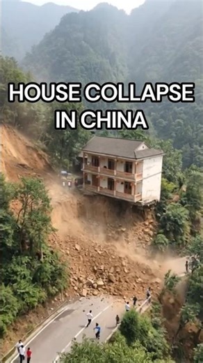 HOUSE COLLAPSE IN CHINA #disaster #accident