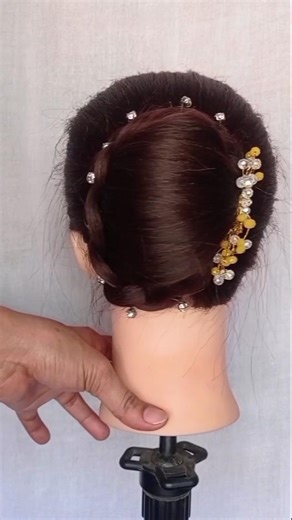 Trending French bun hairstyle | wow Khushboo #hair #hairstyle #bunhairstyle #hairstylist #easy