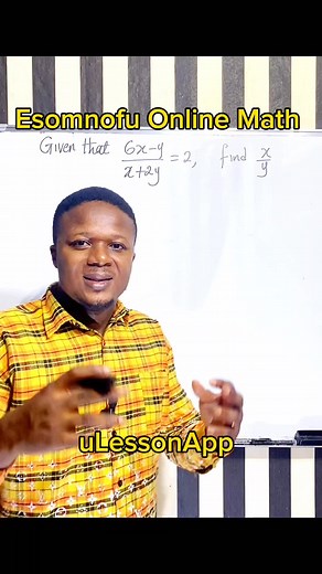 Solving Algebraic Equations - Finding X over Y