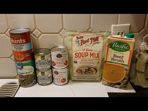 How to cook Bob's Red Mill 13 Bean soup mix in the Crockpot slow cooker (OFL 1457)