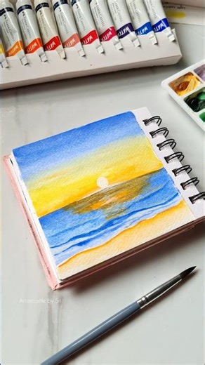 Sea Painting with Watercolors / #painting #watercolor #tutorial #drawing