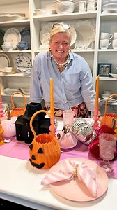 3.7K views · 154 reactions | This is for our pink girls!! Watch Jami set this table for a girly Halloween dinner! ️ Comment PINK to receive a link to these items in our fall section! | Creative Kitchen | Facebook