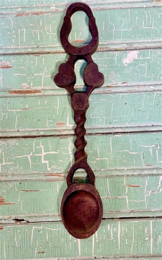 Vintage Antique Welsh Love Spoon Hand Carved Hearts Horseshoe 9” - Etsy