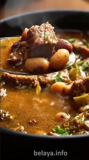 Easy Pinto Beans, Green Chile & Beef Soup 🍲❤️