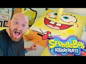 SPONGEBOB INVADED MY LIVINGROOM ! GIANT Inflatable Spongebob Squarepants from Burger King