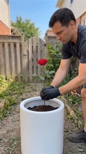 Old Cloth to Beautiful Flower Pot 🌹 Cement Planter DIY
