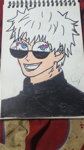 #art of anime drawing of saturo gojo
