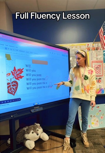 Full Fluenxy lesson! These sentence pyramids are in my TPT! 🍏🤗 #teachingideas #reading #readingteacher #fluency #teaching