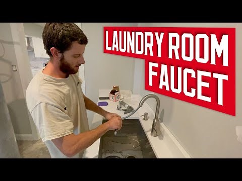 Master Plumber Installs Moen Faucet in the Laundry Room Sink