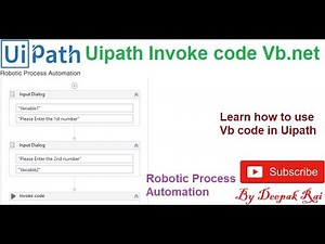 Uipath Invoke code Vb net
