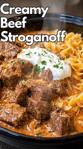 🍲 Creamy Beef Stroganoff with Egg Noodles Rich, cozy, and loaded with tender beef. This classic beef stroganoff is the ultimate comfort meal—slow-simmered beef in a creamy, savory sauce served over buttery egg noodles. Easy, hearty, and always a family favorite. 🛒 Ingredients (Serves 4–6) For the beef 2 lb beef stew meat or sirloin, cut into chunks 1 tbsp olive oil Salt & black pepper, to taste For the sauce 1 medium onion, diced 3 cloves garlic, minced 2 cups beef broth 1 tbsp Worcestershire 
