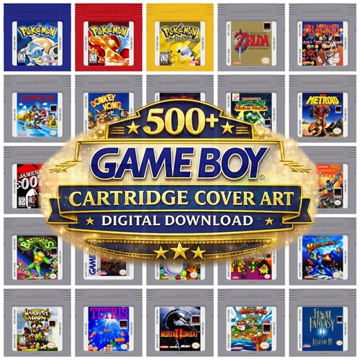 Game Boy Cartridge Cover Art Collection – 500  Retro Nintendo Art (digital Download) - Etsy