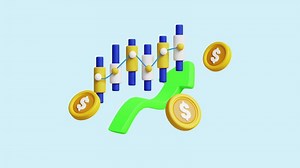 Bull Market 3D Animated Concept.