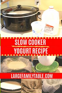 Slow Cooker Yogurt Recipe | LargeFamilyTable.Com
