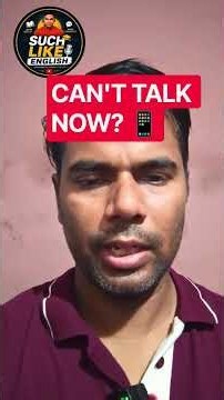Can't Talk Right Now? Learn 3 Natural English Replies | Such Like English