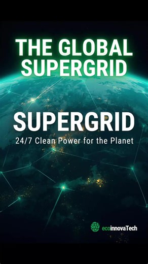 The sun sets. The wind stops. But clean energy shouldn’t. Enter the Global Supergrid—a connected energy web transferring solar power from deserts, wind power from oceans, and hydro power from rivers around the world. 🌍 A planet illuminated 24/7 by renewables. ⚡ The next evolution in clean infrastructure. 🟢 EcoInnovaTech explains the systems powering tomorrow. #GlobalSupergrid #CleanEnergy #Renewables #FutureTech #EnergyTransition