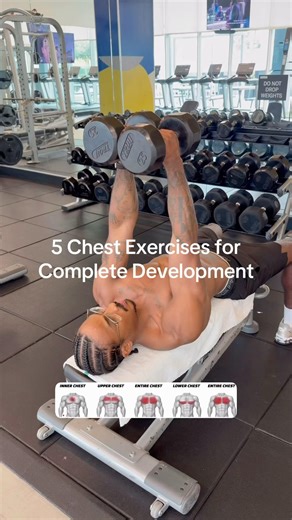 🔥 5 Chest Exercises for Complete Development 🔥 Dumbells