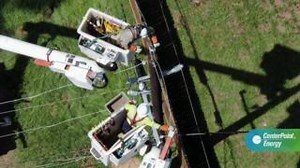 Here is an aerial view of work done today in a Spring neighborhood. Our work continues to restore power to the area. | CenterPoint Energy