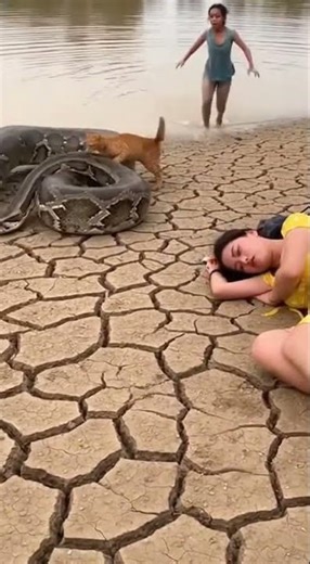 Hero Cat vs Giant Python 😱 | Real-Life Wildlife Scene That Shocked Millions #wildlife #shortsfeed
