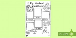 My Weekend Snapshots Writing Frames