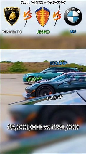 1000HP M3 vs £5,000,000 Jesko – SHOCKING RESULT