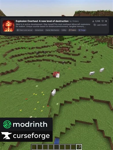 MODRINTH mod: Explosion Overhaul: ANLOD #minecraft #mods #mod #minecraftmod #minecraftmemes #minecraftbuilds #minecraftmod #minecraftmods #mods #mod #fyp #modsdeminecraft #modminecraft #explosionoverhaul #explosionminecraft #minecraf