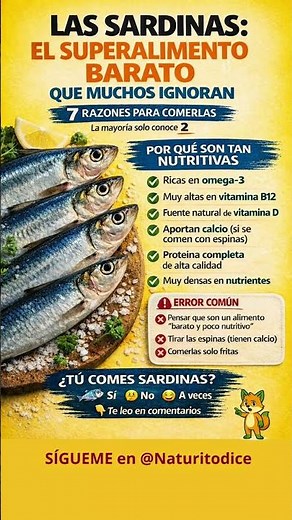 🐟 LAS SARDINAS: EL SUPERALIMENTO BARATO QUE MUCHOS IGNORAN 🤯 7 BENEFICIOS PARA TU SALUD