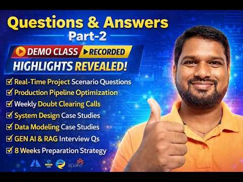 Data Engineering Interview Cracking Crash Course Demo Call Recorded P3
