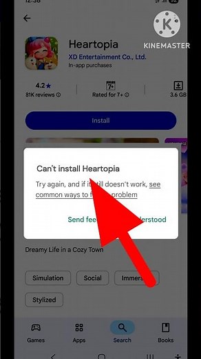 Heartopia Can't install in play store problem solve | Download pending heartopia game #shorts