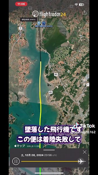 韓国の飛行機墜落事故の詳細