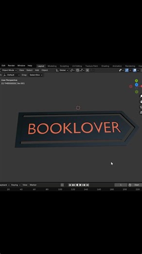 3D Bookmark – Blender Project #3dart #blender