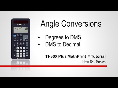 Angle Conversions and Modes | TI-30XPlus MathPrint Calculator | Getting Started Series