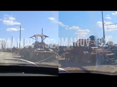 Dozens of Destroyed Russian Armored Vehicles Scattered on the Streets of Donetsk!