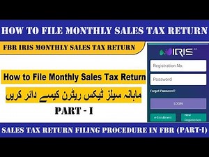 How to File Monthly Sales Tax Return in Pakistan 2024 (Part-I) I Sales Tax Return Filing Process