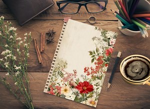 Floral Junk Journal Paper: Printable Background Sheets (digital Download) - Etsy