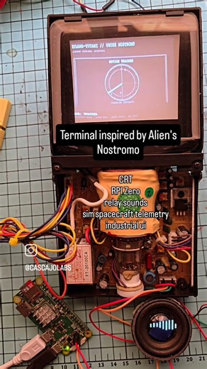 GUI inspired by Alien's Nostromo | CRT mini | Raspberry Pi Zero