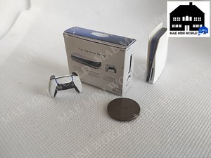 Miniature scale PS5, miniature console, box and controller, Handmade art. | eBay