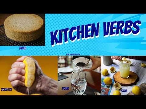 Kitchen Action Verbs in English | Cut, Chop, Stir, Boil & More