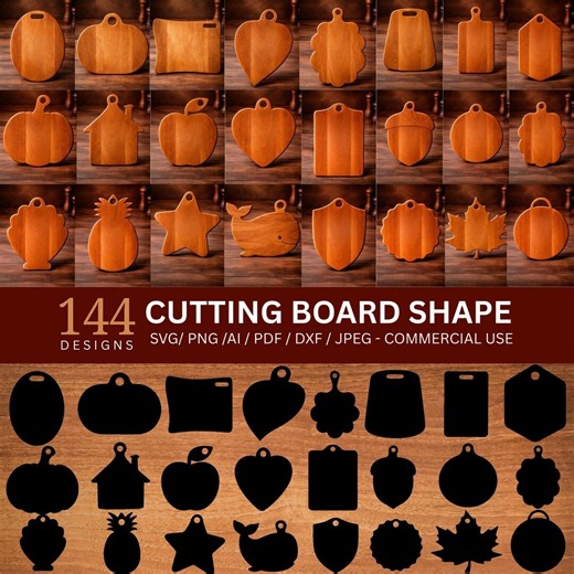 Cutting Board Shapes SVG Bundle Laser Cut SVG Files Kitchen Boards for DIY Woodworking Instant Downloads - Etsy