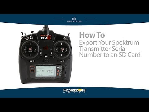 How to Export your Spektrum Radio Serial Number to an SD Card