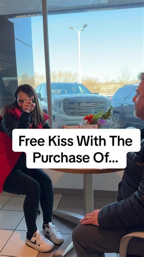 Free kiss with every vehicle purchase 💋 …we just didn’t say from who. 😂 #dealership #cartok #valentinesday #fyp #carsales