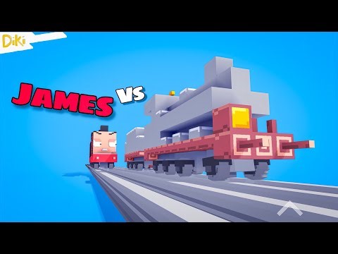Fancade Drive Mad - James Vs and Auto Driving Bus (Train & Bus)