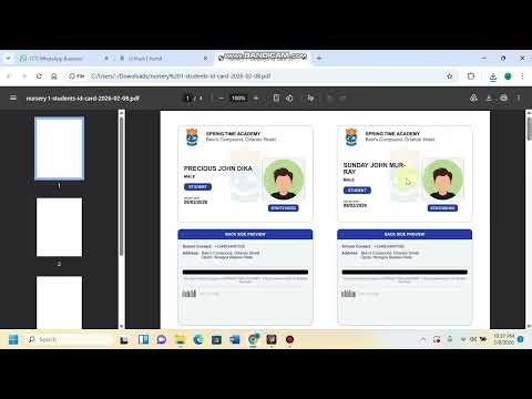 HOW TO GENERATE ID CARDS ON SCH HUB SOLUTIONS'S USER DASHBOARD