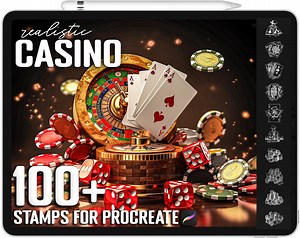 100 Procreate Casino Stamps, Casino Brushes for Procreate, Instant Digital Download - Etsy